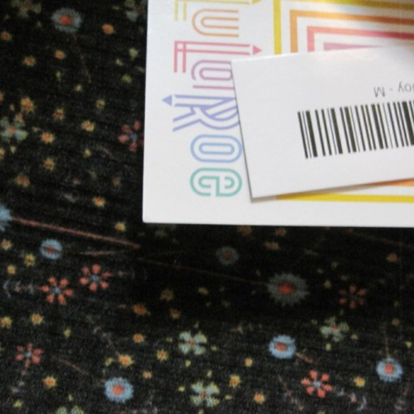 Lularoe Grey Floral Joy Vest - Picture 4 of 6